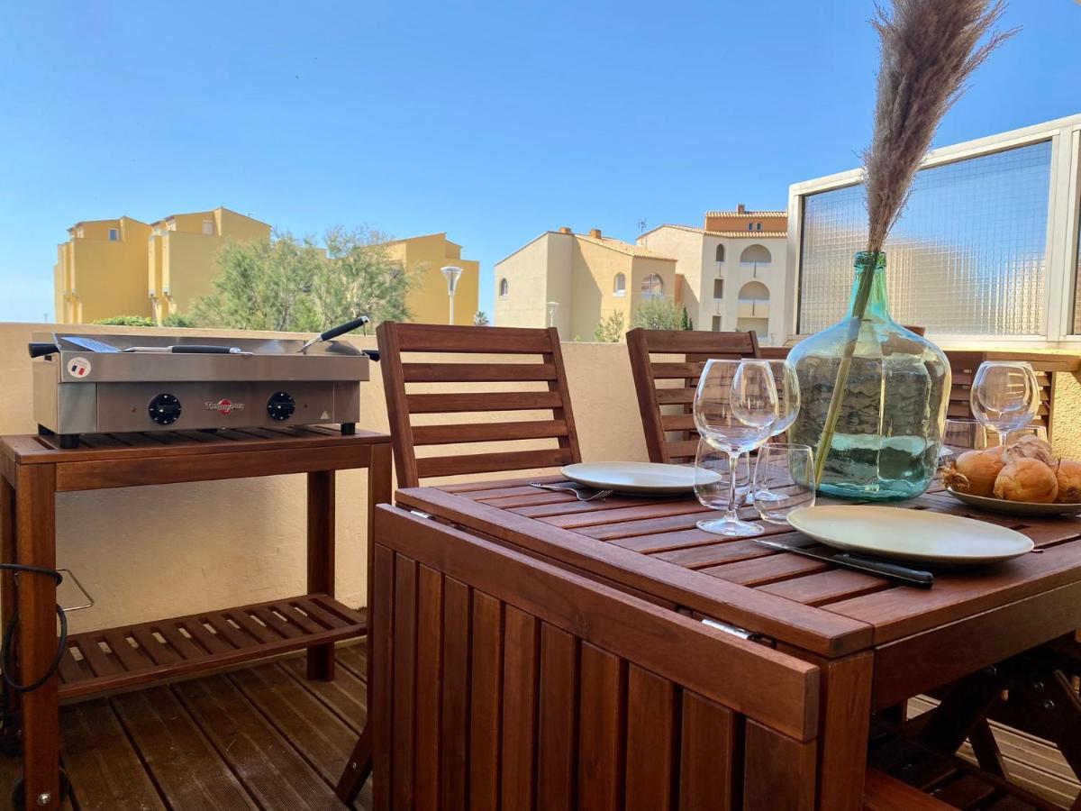 Appartement Terrasse vue mer 2 pièces à Leucate avec piscine Extérieur photo